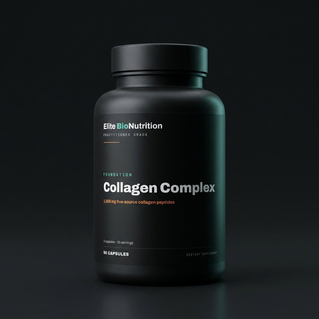 Elite BioNutrition Collagen Complex — 90 capsules, matte black bottle