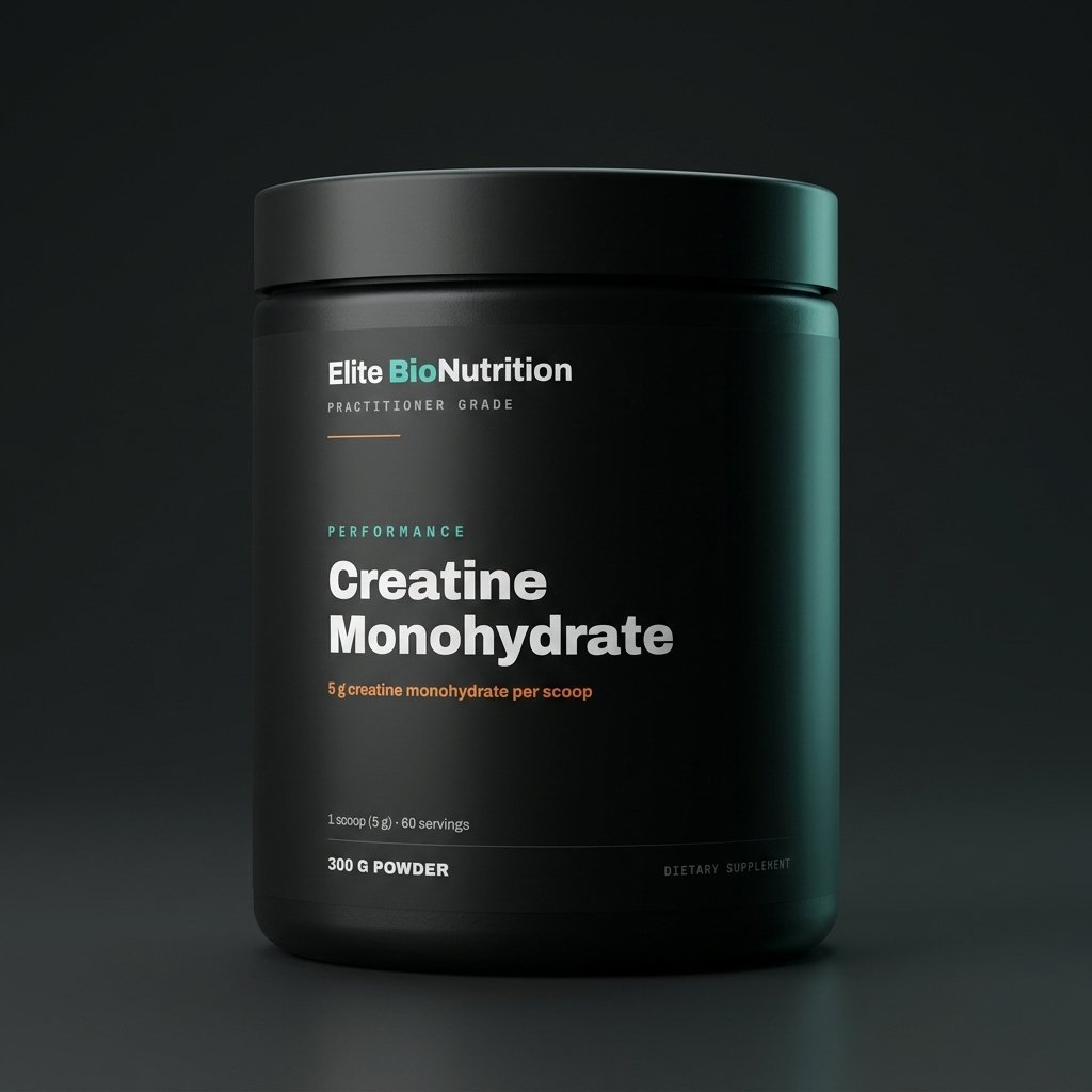 Elite BioNutrition Creatine Monohydrate — 300 g powder, matte black bottle