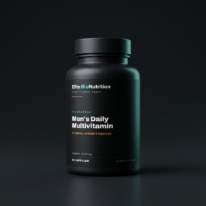 Elite BioNutrition Men's Daily Multivitamin — 60 capsules, matte black bottle