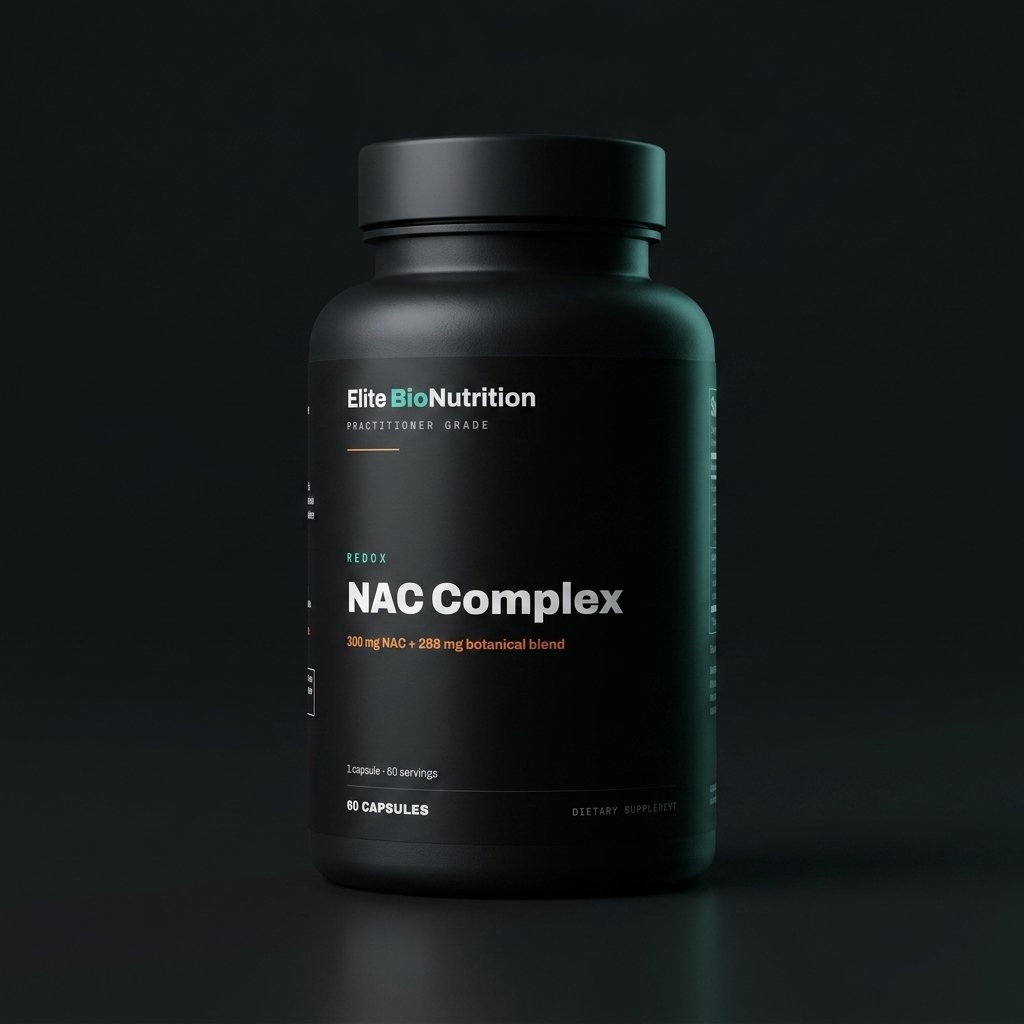 Elite BioNutrition NAC Complex — 60 capsules, matte black bottle