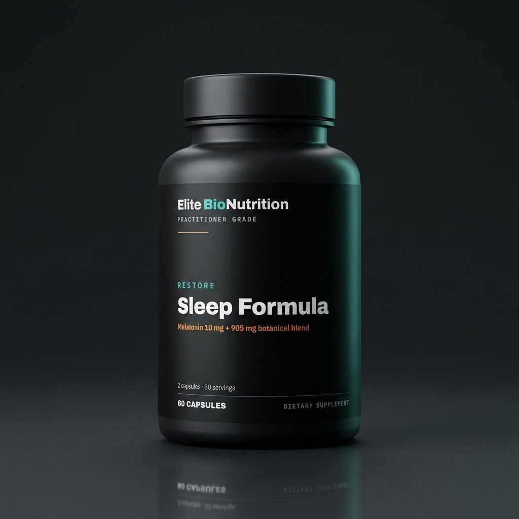 Elite BioNutrition Sleep Formula — 60 capsules, matte black bottle