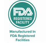Manufactured in an FDA-registered facility