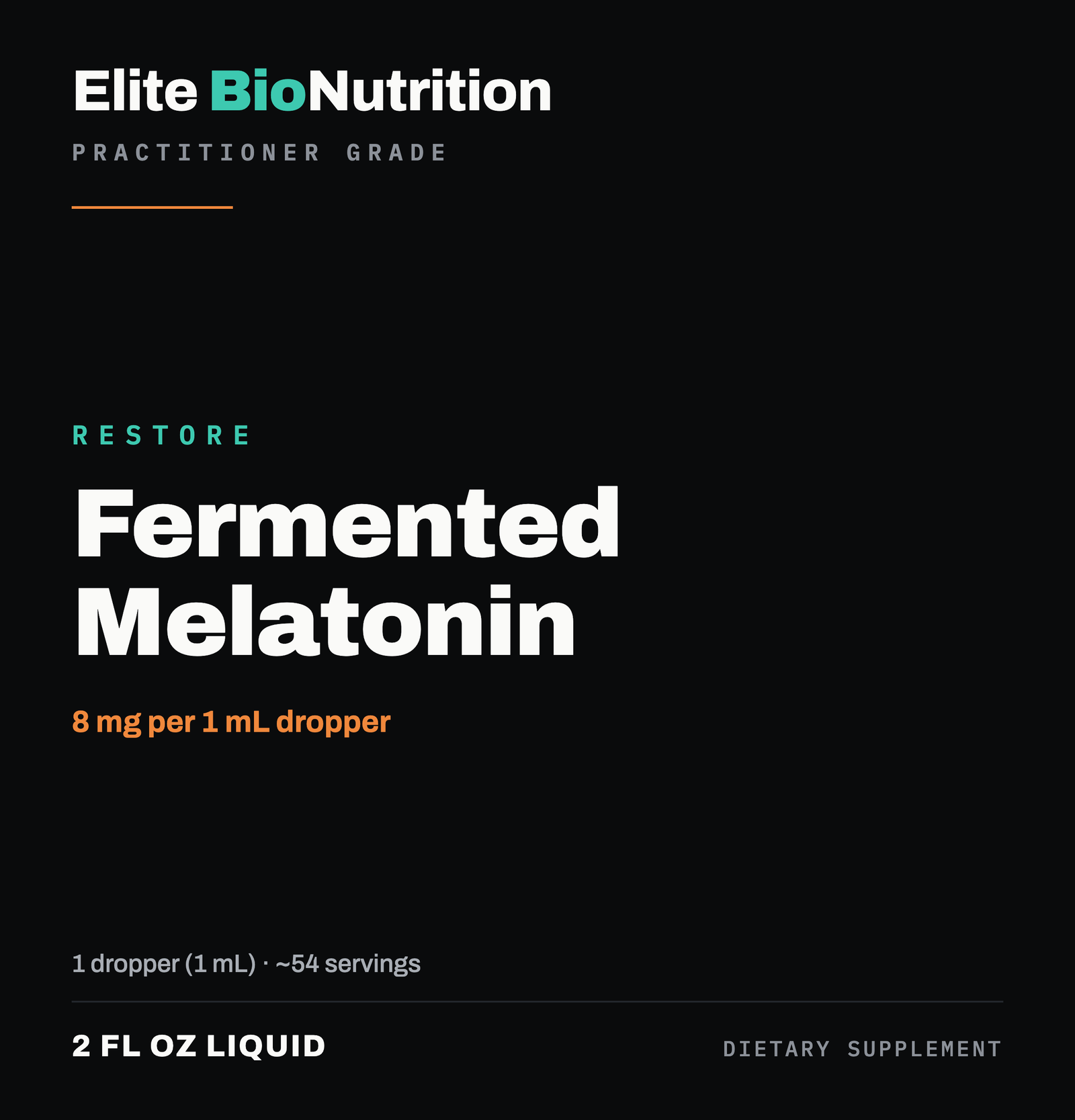 Full label artwork for Fermented Melatonin